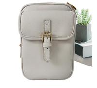 Générique Small Shoulder Bag, Anti-Theft Leather Pouch, Adjustable Strap Bag, Built-In Wallet with 10 Card Slots, Vintage Large Capacity Organizer, for Business, Wedding, Birthday, weiß, Se référer au