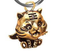 Générique Tiger Schlüsselanhänger - Brass Winged Auspicious - Bag Charm Flying Tier Schlüsselanhänger für Rucksack Damen Herren Kinder Geburtstag New Year Holiday Party Favors