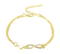 Générique Unendlichkeits-Herz-Armband, Unendlichkeitssymbol für Damen, Schmuckkollektion, Infinity Heart, Gliederarmband mit Herzsymbol für Frauen Mädchen, Unisex, Siehe Beschreibung, Siehe