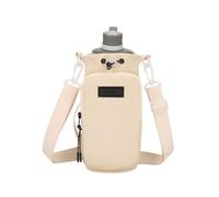 Générique Water Bottle Carrier Strap, Adjustable Shoulder Sling, Multi-Pocket Sports Bottle Bag, 49.21 Inches Hand- Hydration Pouch for Hiking, Running and Travel Weight 150 g, Cream Colored, Se