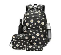 Générique Zaino Scolastico Set 3 Pezzi 43 cm 510 G - Cartella Con Borsa Pranzo E Astuccio, Zaino Scuola Elementare E Media In Nylon Poliestere Per Ragazze Viaggio Quotidiano, Schwarz , Se référer au