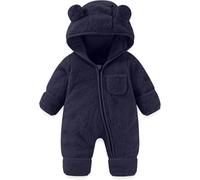 Generisch 0-12 Monate Baby Winter Fleece Overall Mit Kapuze Baby Overall Baumwolle Neugeborene Kleinkind Oberbekleidung Schneeanzug Set Einteiliger Outfit