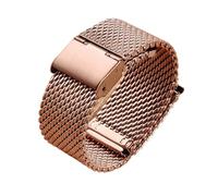 Generisch 1.0 Milanese Mesh Loop Armband Edelstahl Uhrenarmband Schnellverschlussband Kompatibel mit DW Omega(Rose Gold,18mm)