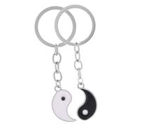 Generisch 1 Paar Tai Chi Partner Schlüsselanhänger aus Robuster Legierung Kreativer Taschenanhänger Im Chinesischen Stil für Freund und Freundin Praktische Geschenkidee