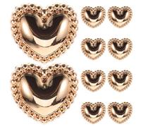 Generisch 10 Stück Goldene Retro Metallknöpfe für Selbstgemacht mit Stabile Fixierung und Dekorativem Design für Mäntel Anzüge und Kostüme 15mm Durchmesser