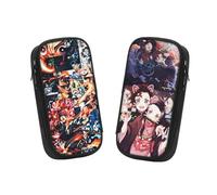 Generisch 2 PCS Japanese Anime Pencil Case Bag, Pencil Cases Bag for Teenagers, Large Capacity Stationery Bag, Suitable for Pencil Case Bag with Student Stationery for Girls and Boys (Nezuko)