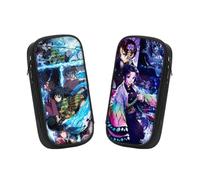 Generisch 2 PCS Japanese Anime Pencil Case Bag, Pencil Cases Bag for Teenagers, Large Capacity Stationery Bag, Suitable for Pencil Case Bag with Student Stationery for Girls and Boys (Giyuu)