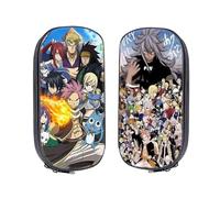 Generisch 2 PCS Japanese Fairy Tail Anime Pencil Case Bag, Large Capacity Stationery Bag, Pencil Cases for Teenagers, Suitable for School Bag with Student Stationery for Girls and Boys (Natsu-1)
