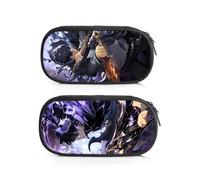 Generisch 2 PCS Solo Leveling Anime Pencil Case Bag, Large Capacity Stationery Bag, Pencil Cases for Teenagers, Suitable for School Bag with Student Stationery for Girls and Boys (Sung-2)