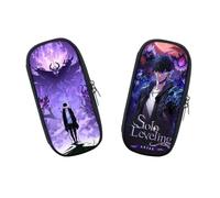 Generisch 2 PCS Solo Leveling Anime Pencil Case Bag, Large Capacity Stationery Bag, Pencil Cases for Teenagers, Suitable for School Bag with Student Stationery for Girls and Boys (Sung-3)