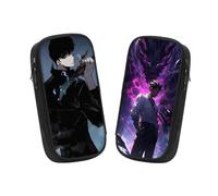 Generisch 2 PCS Solo Leveling Anime Pencil Case Bag, Large Capacity Stationery Bag, Pencil Cases for Teenagers, Suitable for Pencil Case Bag with Student Stationery for Girls and Boys (Sung-5)