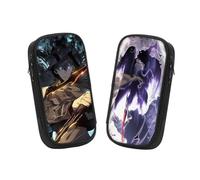 Generisch 2 PCS Solo Leveling Anime Pencil Case Bag, Large Capacity Stationery Bag, Pencil Cases for Teenagers, Suitable for School Bag with Student Stationery for Girls and Boys (Sung-4)