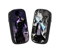 Generisch 2 PCS Solo Leveling Anime Pencil Case Bag, Pencil Cases Bag for Teenagers, Large Capacity Stationery Bag, Suitable for School Bag with Student Stationery for Girls and Boys (Sung-4)