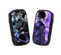 Generisch 2 PCS Solo Leveling Anime Pencil Case Bag, Pencil Cases Bag for Teenagers, Large Capacity Stationery Bag, Suitable for School Bag with Student Stationery for Girls and Boys (Sung-5)
