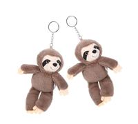 Generisch 2 Stück Entzückendes Faultier-plüsch-schlüsselanhänger-set, Einzigartige Hängende Schlüsselanhänger, Flauschige Tier-schlüsselanhänger Für Mädchen, Rucksäcke, Geldbörsen Und