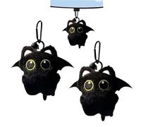 Generisch 2 Stück Niedlicher Katzen Schlüsselanhänger Süße Katze Schlüsselanhänger Plüsch mit Fischmuster Haltender Taschenanhänger Keychain Geburtstagsgeschenk für Mädchen Katzenliebhaber