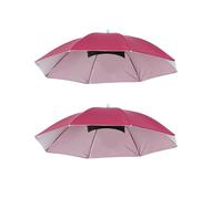 Generisch 2 Stück Sonnenschirm Hut, 69cm Kopf Regenschirm Hut, Kopfschirm Mit Elastischem Stirnband, Tragbare Kappe Für Angeln, Gartenarbeit, Golf, Wandern,