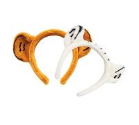 Generisch 2 stücke Funkelnden Cosplay Tiger Ohren Stirnband Hautpflege Haar Band für Frauen Halloween Rolle Spielen Zubehör Kopfbedeckungen