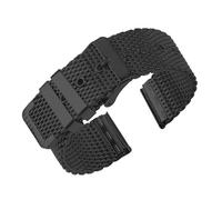 Generisch 20 mm 22 Edelstahlarmband 1.0 Mesh Milanese Uhrenarmband Metallarmband Universal-Ersatzarmband Uhrenzubehör(Black,20mm)