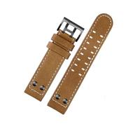 Generisch 20 mm 22 kompatibel mit Hamilton Khaki Aviation H77616533 H70615733 Uhrenarmband Leder Dunkelbraun Herrenuhrenarmband-Zubehör(B-khaki black,20mm)