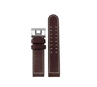 Generisch 20 mm 22 kompatibel mit Hamilton Khaki Aviation H77616533 H70615733 Uhrenarmband Leder Dunkelbraun Herrenuhrenarmband-Zubehör(A-Dark brown silver,22mm)