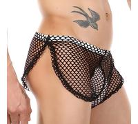 Generisch 2025-Herren Unterhosen Slip Herrenunterwäsche, sexy Unterhose, Baumwolle, sexy, atmungsaktive Unterwäsche, Slips für Männer Boxershorts Unisex (Black, XXL)