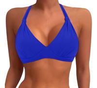 Generisch 2026 Damen Bikinioberteil Übergröße mit Volle Abdeckung für Große Oberweite als Sport BH Schwimmbekleidung (Blue, S)