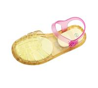 Generisch 2026 Jelly Mesh Ballett Ballerinas für Damen Erwachsene, hohle Jelly-Sandalen, transparent, Strandballett, niedriger Absatz, bequeme Sommer-Schlupfschuhe (Yellow, 36)