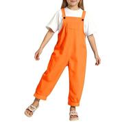 Generisch 2026 Niedliche Hose für Mädchen oder Jungen einfarbig süße Hosenträger für Kinder (3-14 Jahre) (Orange 11-12 Years)