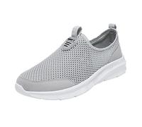 Generisch 2026 Sneaker Herren Mode Herren Turnschuhe Atmungsaktives Mesh Flach Schnür Freizeitschuhe (Beige 46)