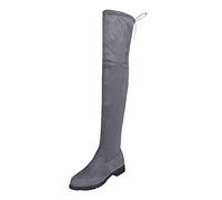 Generisch 2026 Stiefel Over Comfort Lange Absätze Knieschuhe Stiefel Damen Stiefel Die Winter Damenstiefel (Grey, 38)