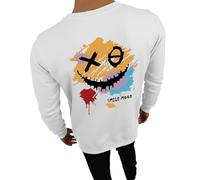 Generisch 2026 Sweatshirt Herren Ohne Kapuze Herren-Sweatshirt ohne lässiger Pullover mit bedrucktem Design lockere Passform für Alltag Freizeit stilvoller Begleiter für Winter ideal kombiniert mit