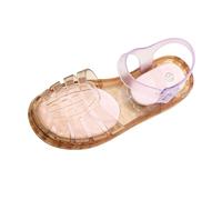 Generisch 2026 Transparente Jelly Ballerinas für Damen mit niedrigem Absatz bequemer Mesh-Passform als elegante Sommersandalen (Khaki, 38)