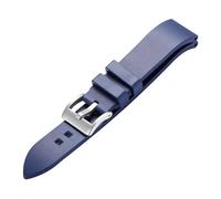 Generisch 21 mm Uhrenarmband aus Silikonkautschuk, kompatibel mit Rado Captain Cook Taucherarmband, Schwarz, Grün, Blau, das(Blue silver,20mm)