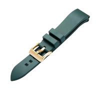 Generisch 21 mm Uhrenarmband aus Silikonkautschuk, kompatibel mit Rado Captain Cook Taucherarmband, Schwarz, Grün, Blau, das(Green gold,19mm)