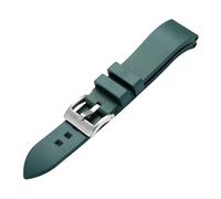 Generisch 21 mm Uhrenarmband aus Silikonkautschuk, kompatibel mit Rado Captain Cook Taucherarmband, Schwarz, Grün, Blau, das(Green silver,20mm)