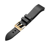 Generisch 21 mm Uhrenarmband aus Silikonkautschuk, kompatibel mit Rado Captain Cook Taucherarmband, Schwarz, Grün, Blau, das(Black gold,21mm)