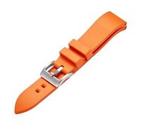 Generisch 21 mm Uhrenarmband aus Silikonkautschuk, kompatibel mit Rado Captain Cook Taucherarmband, Schwarz, Grün, Blau, das(Orange silver,22mm)