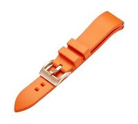 Generisch 21 mm Uhrenarmband aus Silikonkautschuk, kompatibel mit Rado Captain Cook Taucherarmband, Schwarz, Grün, Blau, das(Orange rose,20mm)