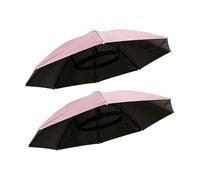 Generisch 2pcs Kopf Regenschirm Hut, Schirmhut, Sonnenschirm Hut, Kopfschirm Mit Elastischem Stirnband, Tragbare Kappe Für Angeln, Gartenarbeit, Golf, Wandern,