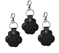 Generisch 3 Stücke Leder Katze Pfote Keychains | Leder Erinnerung Hundehaare Anhänger Tragbare Tierhaar Erinnerung Schlüsselanhänger | Souvenir Katzenhaar Beutel Keychains für Haustierliebhaber