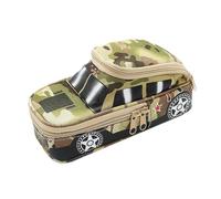 Generisch 3D-Rennwagen-Federmäppchen für Kinder - große Schreibwarenbox mit | Tarnmuster, Stifttasche mit mehreren Fächern | Für Mädchen Kleinkinder Cooles Schulmaterial Geschenk Doppelter Reißverschluss