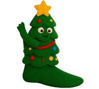 Generisch 3D Stricksocken Damen Weihnachten Lustige Baumwolle Winter Warme Kuschelsocken Niedliche Socks Cartoon Druck Bodensocken mit Tieren Gestrickte Rutschfest Bettsocken Unisex,Grün,One Size