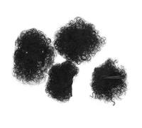 Generisch 4 Stück Afrikanische Kinderperücken Chinesische Perücke Afro Haar Kostümzubehör Synthetisch Lockig Afro Puff Kleine Mädchen Haarschmuck Kinderperücken Jungen Dutt