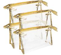 Generisch 4 Stück Transparente Kosmetiktaschen Reise Kulturbeutel mit Reißverschluss Leichte Aufbewahrungstasche für Damen und Reisen