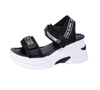 Generisch 7 5 Cm Dicke Sandalen mit Dicker Sohle Für Damen Atmungsaktives Netz Fischmaul Schräger Absatz Sandalen Für Sport Freizeitschuhe Women'S Osaka Shoes