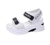 Generisch 7 5 Cm Dicke Sandalen mit Dicker Sohle Für Damen Atmungsaktives Netz Fischmaul Schräger Absatz Sandalen Für Sport Freizeitschuhe Women'S Osaka Shoes