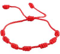 generisch 7-Knoten-Schnur-Seil, verstellbar, Dämonenauge, Valentinstagsgeschenk, gewebtes, handgefertigtes Armband (A, rot) Durability