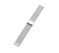 Generisch 8 mm - 24 Edelstahl 0,4 Mesh Milanese Uhrenarmband Metall Faltschließe for Universaluhrenarmband(Silver,14mm)