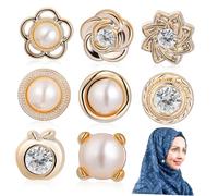 Generisch 8 Stück Magnetische Hijab Magnete und Schalnadeln aus Abs und Metall Stilvolle Dekorationen mit Sicherer Befestigung für Röcke und Schals